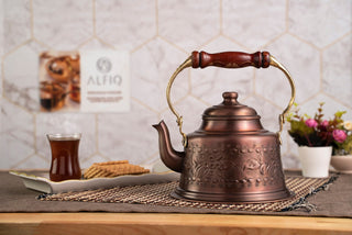 Dark Solid Copper Teapot Stovetop, 1.6 Quarts (1.5 Liter)