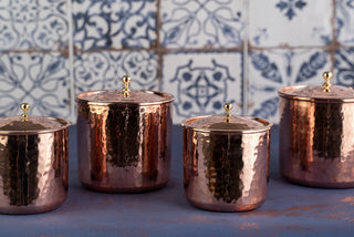 Copper Canister Set with Lid