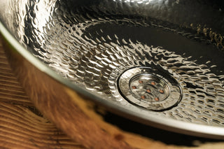 Nickel Polished Solid Copper Vessel Sink| Farmhouse White Copper Kitchen Sink