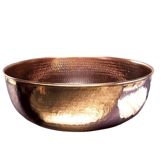 Solid Copper Foot Bath Bowl| Manicure Spa Washing - Warming - Relaxing Basin (Pure Copper)