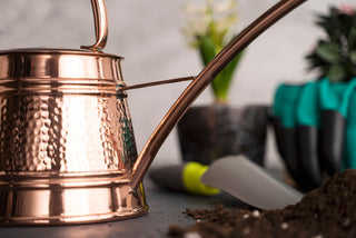 Dark Copper Watering Can for Garden | Handmade Copper Planter Vessel 2000ml | Long Spout Model