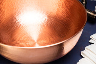 Dark Copper Pedicure Bowl Foot Soaking Bath | Copper Relaxing Basin Spa Foot Warming | 100% Solid Copper