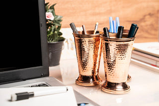 Pure Copper Pencil Holder| Handmade Copper Desk Organizer Accessories Decor