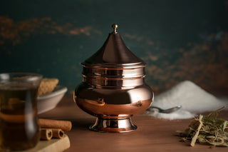 Copper Sugar Bowl with Lid | Copper Small Container Pot for Coffee & Sugar