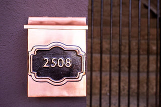 Handmade copper mail box | Copper mail box with numbers | 12" x 6" x 4" personalized copper box with numbers