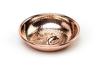 Dark Copper Pet Feeding Bowl Food Container | Handcrafted Stylish 100% Copper Pet Water Bowl 170 mm