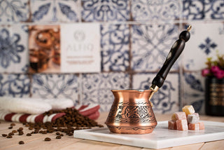 Pure Copper Wooden Handle Turkish Coffee Pot