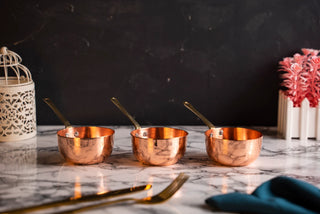 Solid Copper Melting and Serving Pot