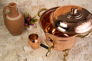 Copper Dispenser and Mug Set| All Solid Copper 100% Pure Copper Demijohn