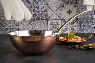 Handmade Copper Wok Pan | Handcrafted Copper Stir-Fry Pan | Copper Wok Skillet 420 mm