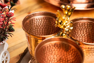 Handmade Copper Cutlery Holder | Handmade Copper Dinner Table Organizer Decor