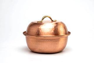 Copper Mixing Bowl with Lid| 12" Diameter Solid Copper Beating Bowl| 5 Quarts Copper Kitchen Utensils