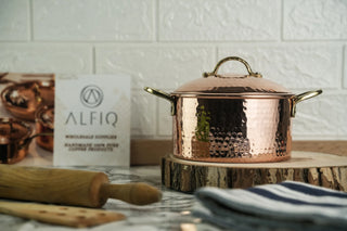 Italian Copper Cookware with Lid
