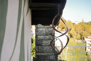 Solid Copper Wind Spinner with Hanger | Copper Garden Decor | Handmade Infinity Symbol Sculpture| 100% Solid Copper