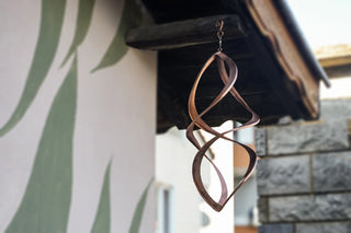 Solid Copper Wind Spinner with Hanger | Copper Garden Decor | Handmade Infinity Symbol Sculpture| 100% Solid Copper