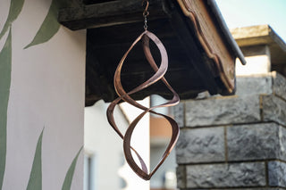 Upcycled Solid Copper Wind Spinner with Hanger | Copper Meditation Garden Decor |